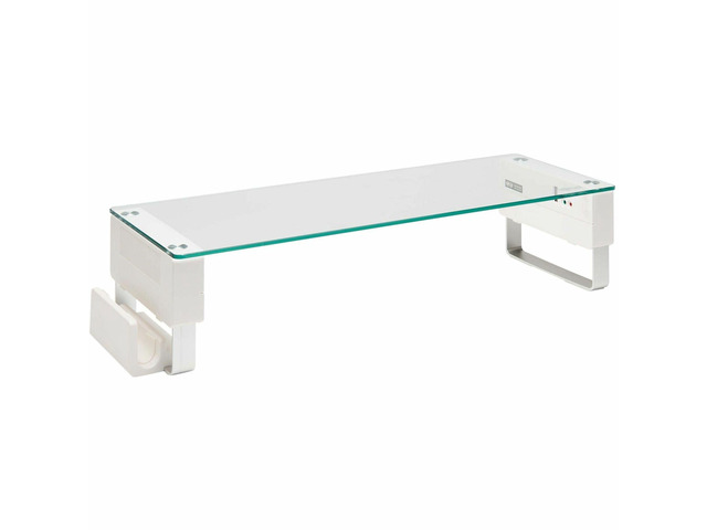 Tripp Lite Monitor Riser for Desk, Height Adjustable, Glass Top, USB ...