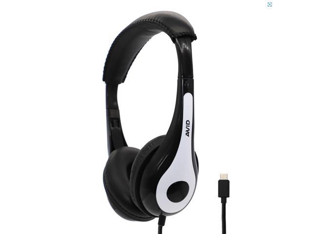AVID Products AE-35 Binaural On-Ear USB-C Wired Headphones White 2AE35WUSB