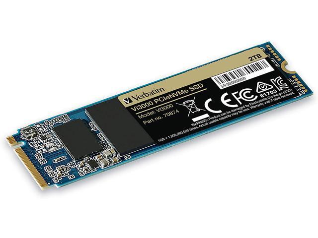 Verbatim Vi3000 SSD Interno 2TB NVMe PCIe M.2 2280 – Per Gaming E Prestazioni Elevate
