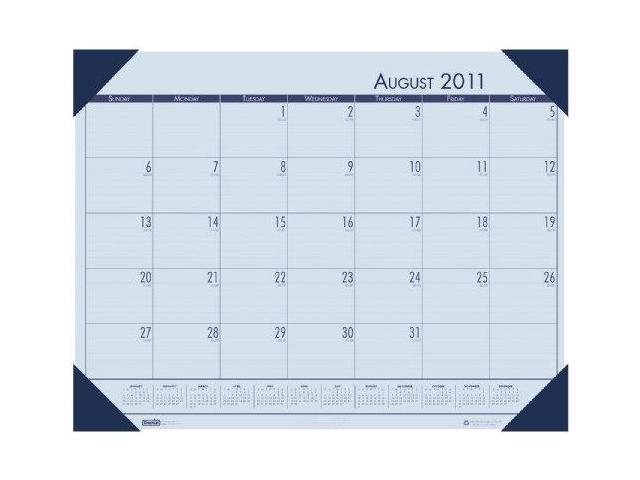 House of Doolittle 012540 EcoTones Academic Desk Pad Calendar, 18-1/2w ...