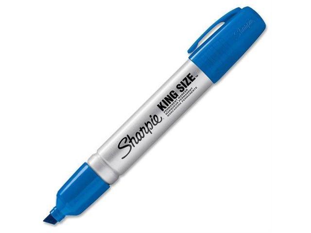 Sharpie King Size Permanent Marker Chisel Tip Blue Dozen 15003 - Newegg.com