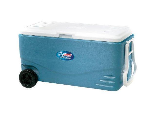 coleman 100 quart xtreme wheeled blue cooler