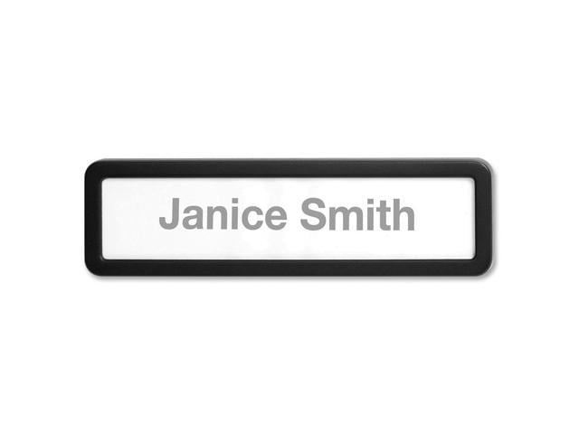 Lorell Plastic Cubicle Nameplate Plastic Black 80669 - Newegg.com