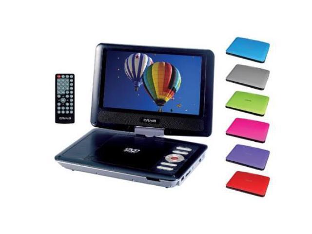 Craig CTFT713 9 Inch TFT Swivel Screen Portable DVD/CD Player with Remote Control