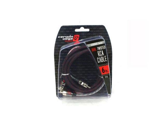 Cerwin Vega Stroker Series 2-channel RCA cable 3ft dual twisted metal ends CRS3