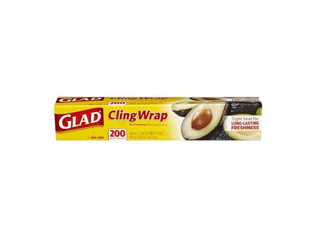 Glad 12 in. x 200 ft. Clear Plastic Cling Wrap (12-Case)