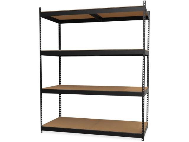 Lorell Archival Shelving - 80 x Box - 4 Compartment(s) - 84" Height x 69" Width x 33" Depth - Recycled - Black - Steel,