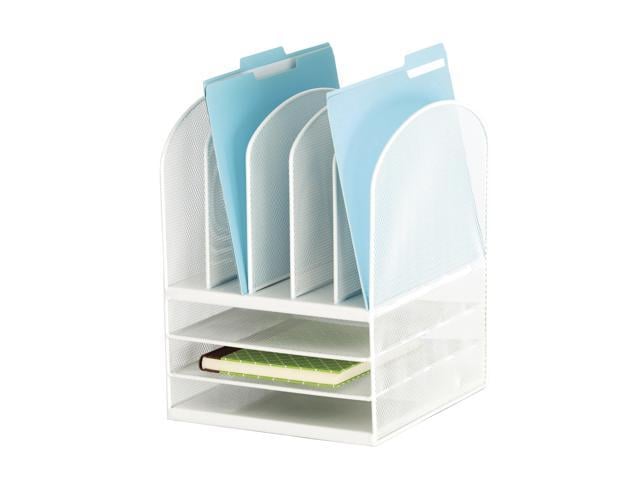 Safco Onyx Mesh Desk Organizer Eight Sections 11 1 2 X 9 1 2 X 13