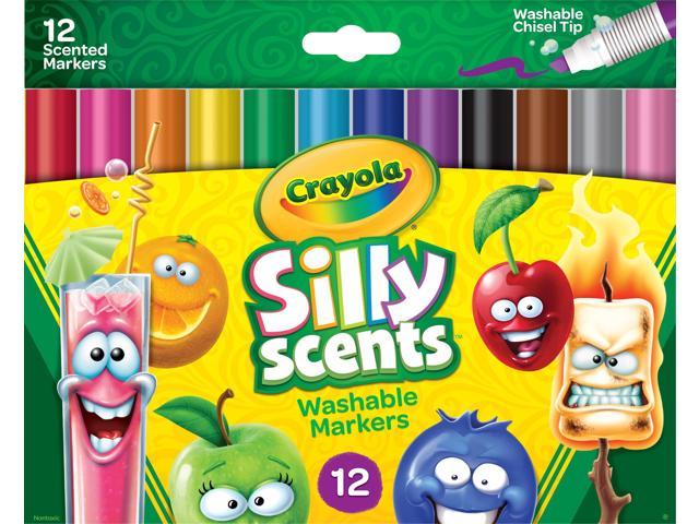 Crayola Silly Scents 8 Washable Markers Fruit Scents Slim Markers FREE POST