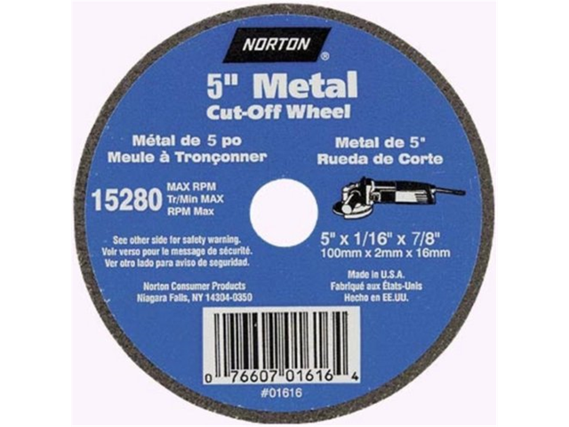 NORTON 07660701618 CutOff Wheel,Rightcut,5/"x.040/"x7//8/"