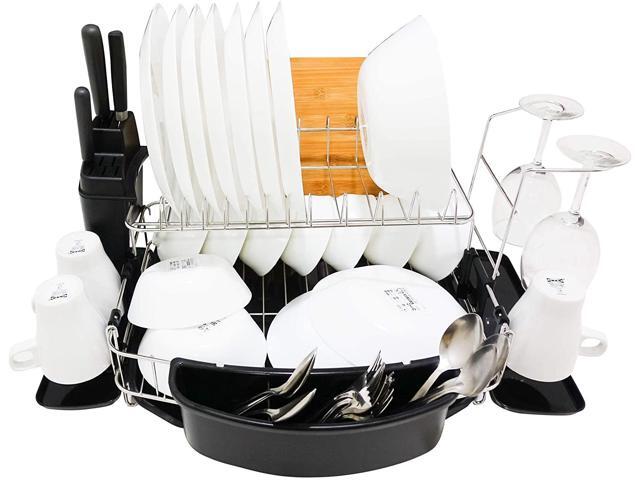 Dish drying rack stainless steel, fully customizable 2 tier with 3 ...