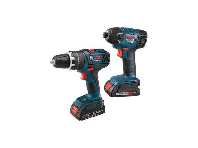 Bosch CLPK232-181 18V 2.0 Ah Lithium-Ion 1/2 in. Drill Driver and Impact Driver Combo Kit