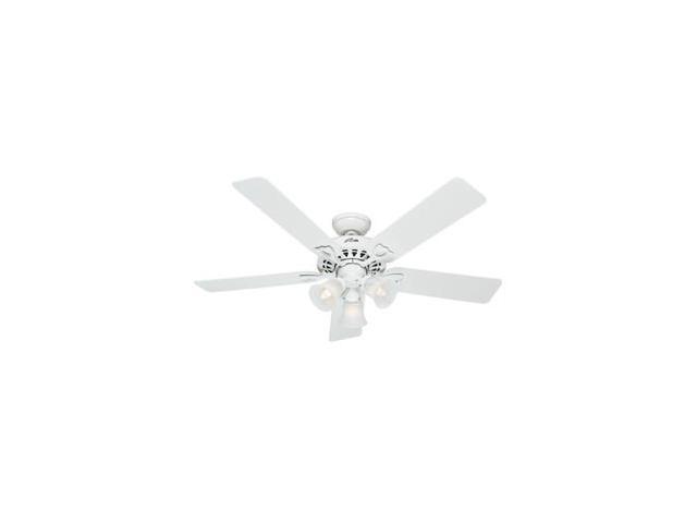 Hunter 53114 52 In Sontera White Ceiling Fan With Light And