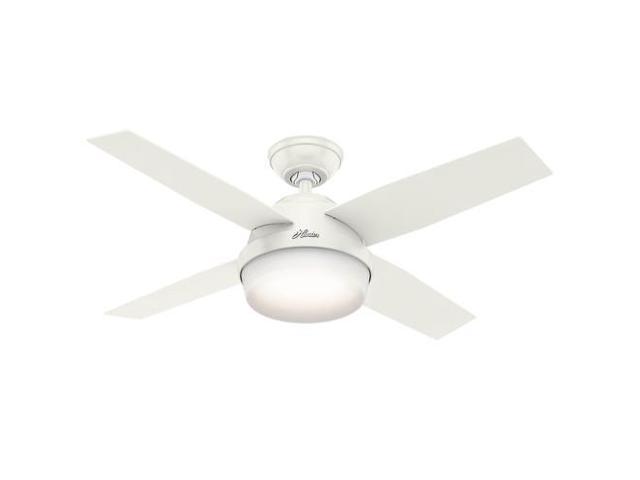 Hunter 59246 44 In Dempsey Fresh White Ceiling Fan With Light And