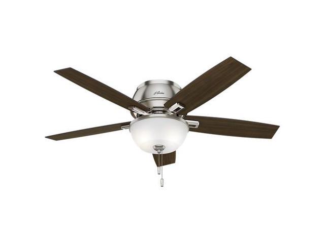 Hunter 53344 52 In Donegan Brushed Nickel Ceiling Fan With Light