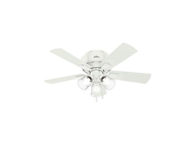 Hunter 52152 42 In Crestfield Fresh White Ceiling Fan With Light Newegg Com