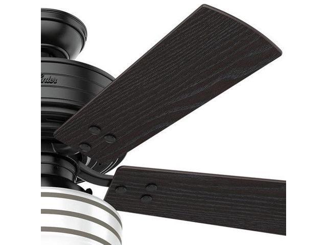 Hunter 54149 44 In Cedar Key Matte Black Outdoor Ceiling Fan With