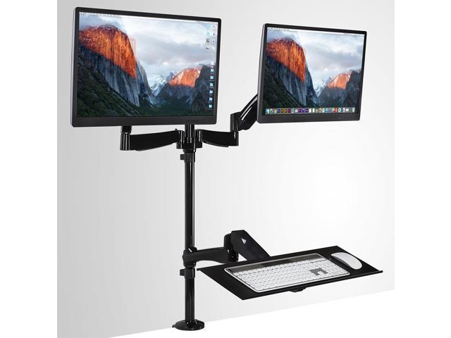 Mount It Sit Stand Desk Mount Workstation Height Adjustable