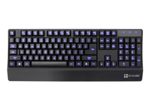 G-Cube Illuminate Light Gaming keyboard / Dual color LED keyboard / 2 LED switch : Blue LED and White LED keyboard / FN
