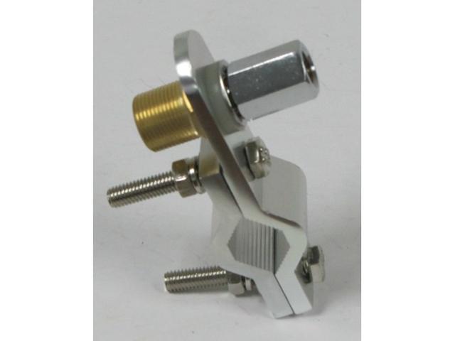 Aluminum Mirror Mount Bracket ~ Radio Antenna ~ For screw on coax cable
