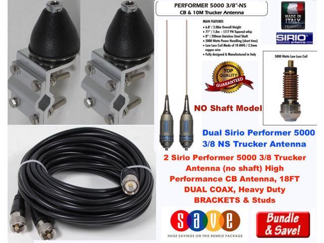 SO-239 to SO-239 Allows Dual Antenna Pro Trucker Dual Cable T Connector