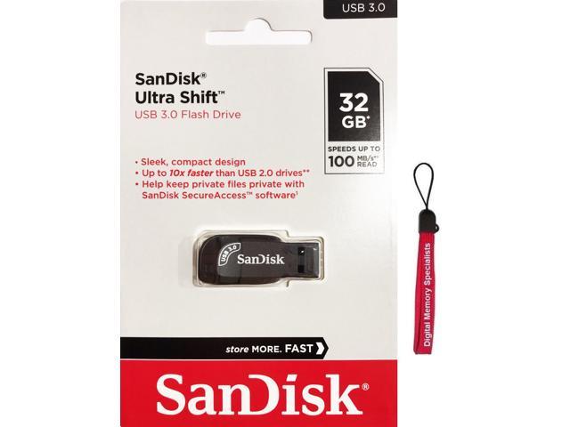 marionet Folkeskole binding SanDisk 32GB Ultra Shift USB 3.0 SDCZ410 SD CZ410 32G Flash Drive, Speed Up  to 100MB/s SDCZ410-032G-G46 with OEM USB Lanyard - Newegg.com