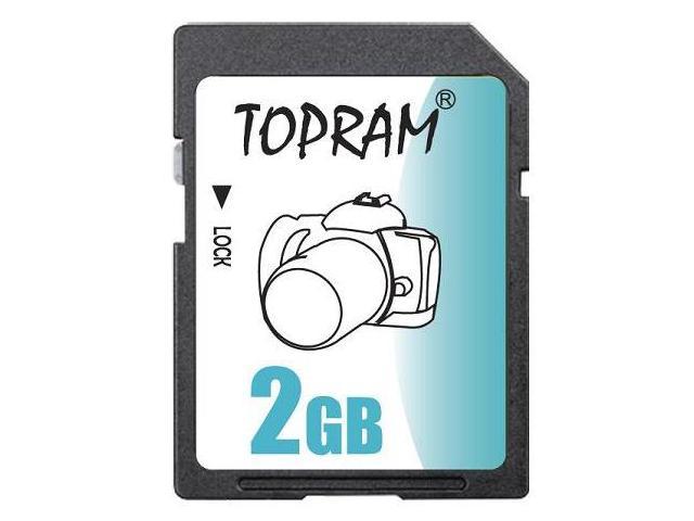 2GB SD TOPRAM 2GB SD 2G SD Secure Digital Card - Bulk
