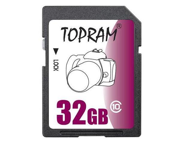 TOPRAM 32GB SD 32GB SDHC Card Class 10 Extreme Speed for Camera & Camcorder