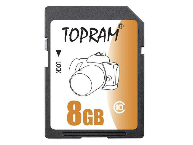 TOPRAM 8GB SD 8G SDHC Card Class 10 C10 Extreme Speed for Camera ...