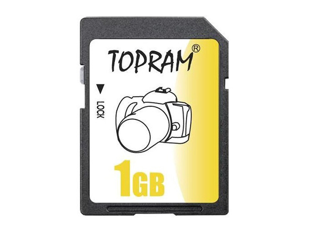 TOPRAM 1GB SD 1G Secure Digital Flash Memory Card Bulk - Pack of 10 ...