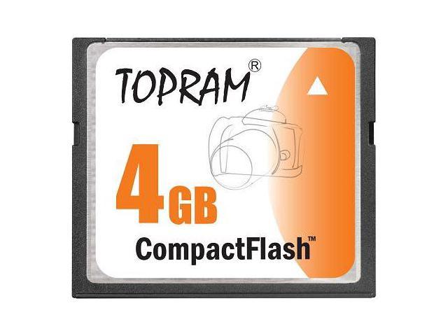 TOPRAM 4GB CF 4G CompactFlash Card Compact Flash Flash - Bulk - OEM ...