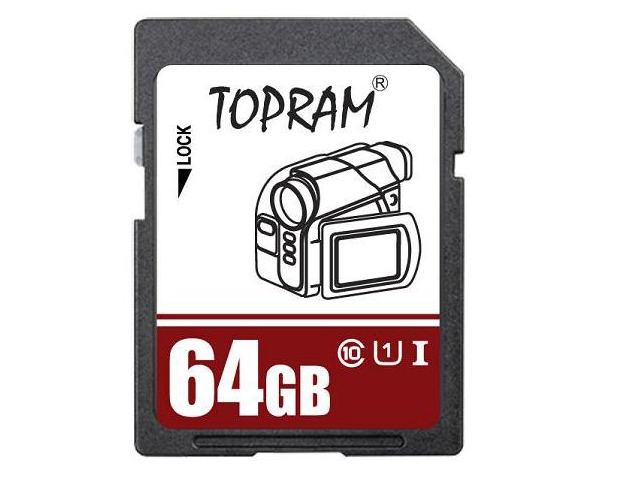 TOPRAM 64GB SD 64G SDHC 64GB SDXC Card Class 10 Ultra High Speed UHS-I ...