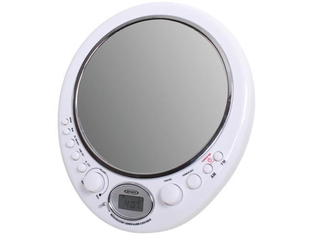 JENSEN AM/FM Alarm Clock Shower radio With Fog Resistant Mirror JWM-150