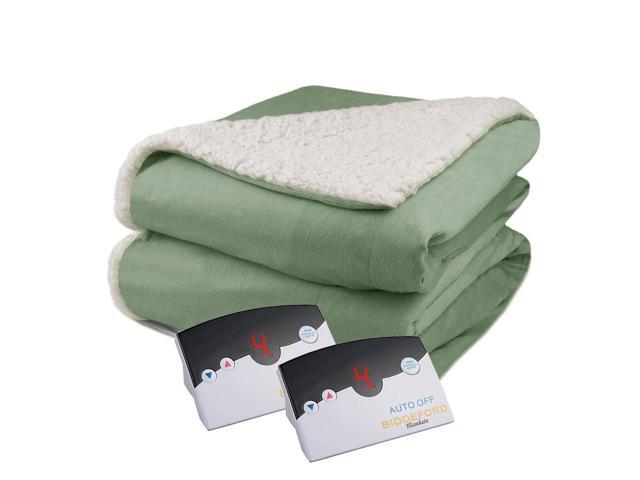 Biddeford Micro Mink and Sherpa Electric Heated Blanket Assorted Sizes Colors
