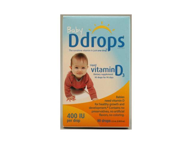 D Drops 1072834 Liquid Vitamin D3 Baby 400 Iu 008 Fl Oz