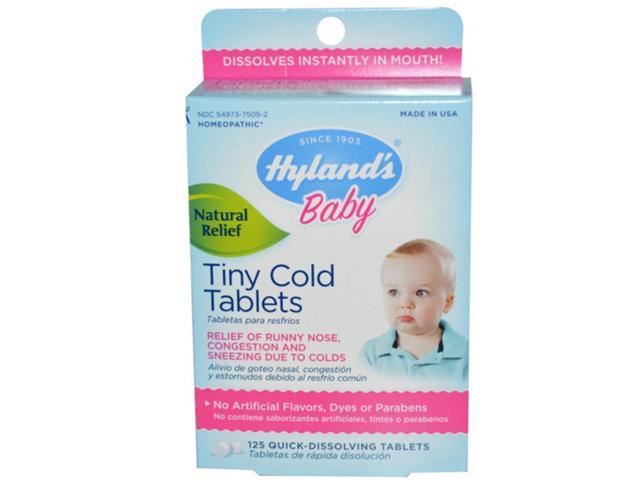 Hylands Homeopathic 1271980 Homeopathic Baby Tiny Cold Tablets 125 Tablets Newegg Com