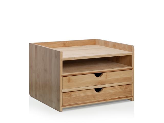 Photo 1 of Prosumer's Choice 3-Tier Bamboo Desktop Organizer with US Letter Size Drawers for Home or Office