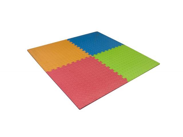 Interlocking High Impact Exercise Mats By Maha Fitness Set Of 4