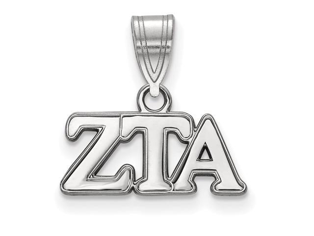 Sterling Silver Zeta Tau Alpha Medium Greek Letters Pendant
