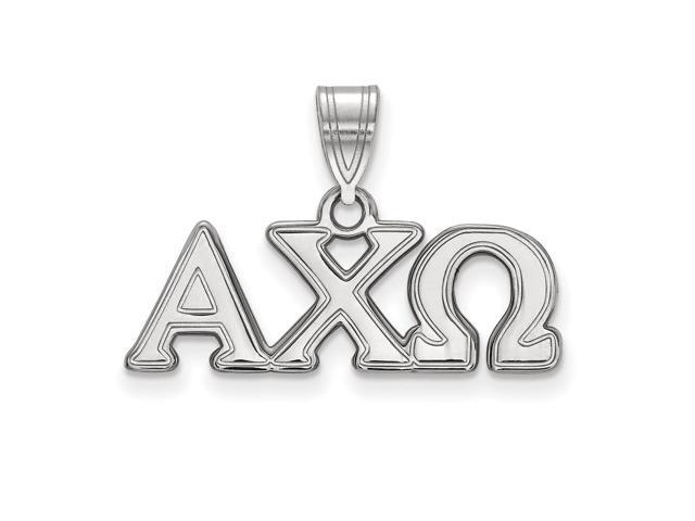 Sterling Silver Alpha Chi Omega Medium Greek Letters Pendant