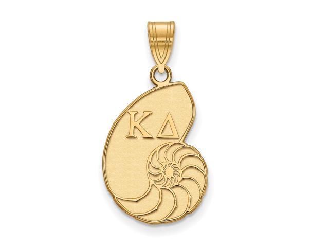 14K Plated Silver Kappa Delta Medium Pendant