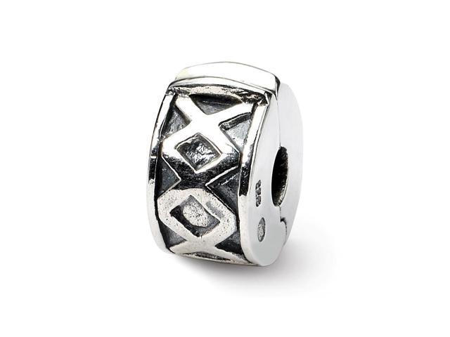 Hinged X Clip Charm in Silver for 3mm Charm Bracelets - Newegg.com