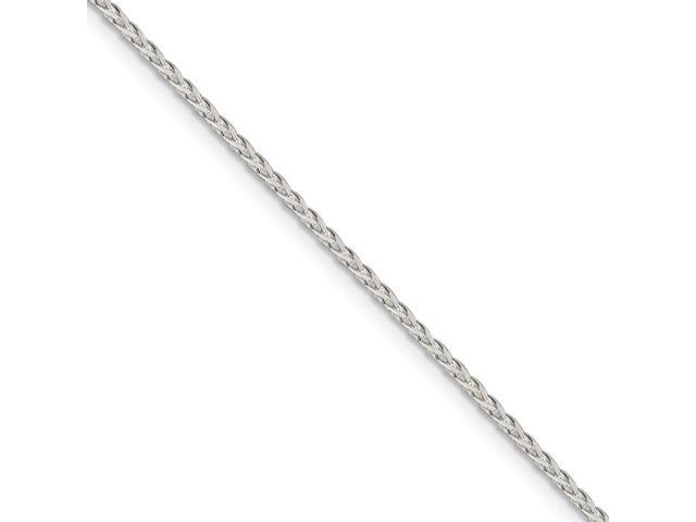 1.7mm Sterling Silver D/C Solid Round Spiga Chain Necklace, 18 Inch ...
