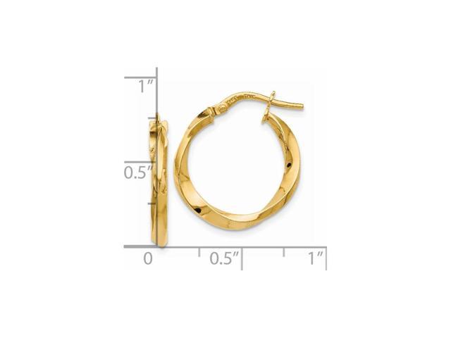 CURVED HOOP POLISHED GOLD LARGE – 79hour