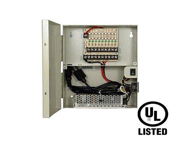 Power Supply Distribution Box - 12V DC 9 channels 10 Amps Fused UL Listed