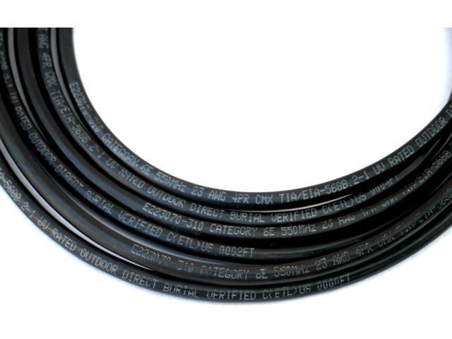 100FT CAT5 e OUTDOOR UNDERGROUND BURIAL CABLE WIRE WATERPROOF UV Copper 24-AWG
