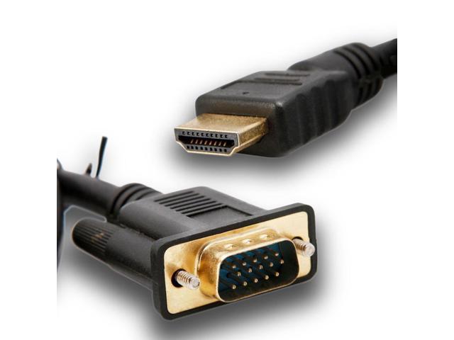 Feet Gold Hdmi Male To Vga Hd Pin Male Transmitting Cable Vga To Hdmi Cord Newegg Com