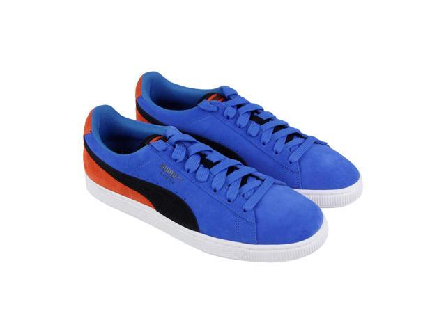 blue and orange puma suede