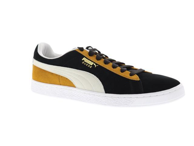 puma suede yellow black