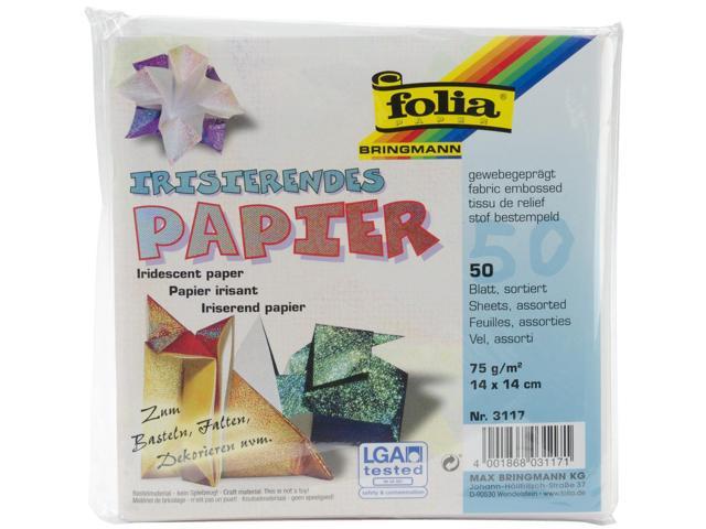 Folia Iridescent Origami Paper 6x6 50pkg Fabric Embossing Neweggcom